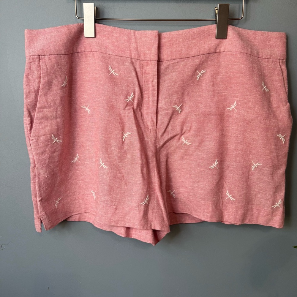 LOFT The Riviera Short in Pink Linen Blend with Dragonflies. EUC. Women’s 14 - Picture 12 of 12